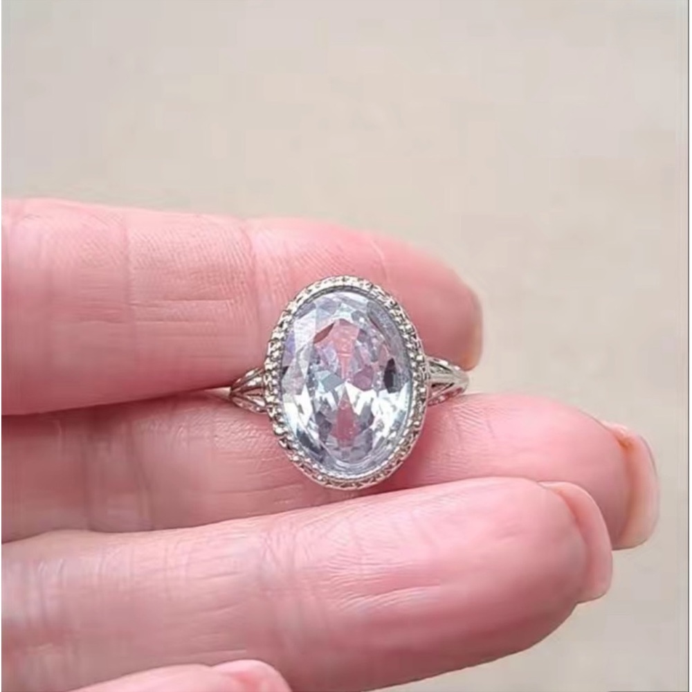 New S925 Sterling Silver Handmade Tanzanite Zoisite Crystal Celtic Floral Ring - Picture 6 of 16
